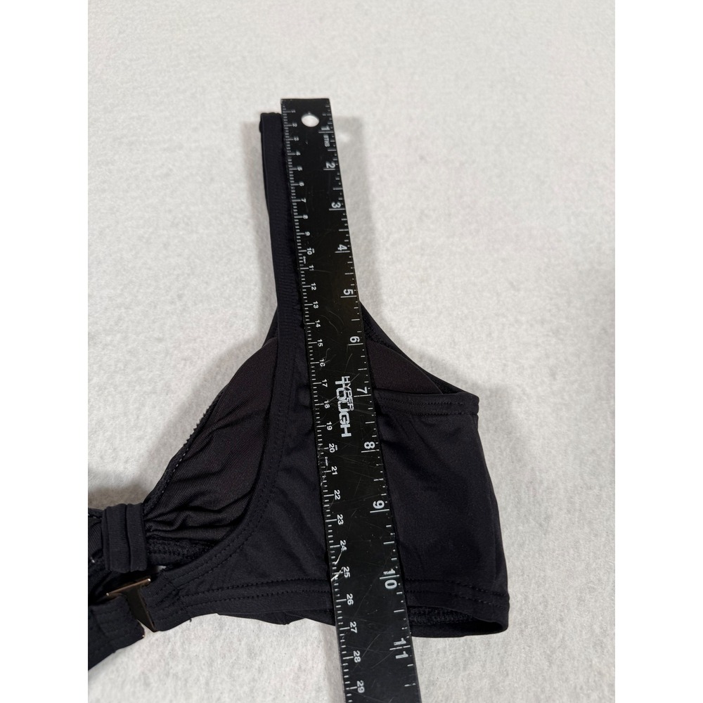 Kate Spade New York Black Bikini Top Front Tie S8C326S Womens Small New - Picture 5 of 12
